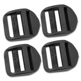 AceCamp® Duraflex Ladder Buckle [8 x 25 mm - Black] - Strap Attachment Case Closure - Backpack Closure - Easy to Install - Robust Buckle