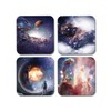DV DESIGN 4 x Square Space Coasters - Universe Solar