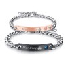 IMINI 2Pcs Couples Bracelets for His and Her Crown Matching
