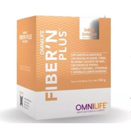 Omnilife Fiber N Plus | Peach Flavored Soluble Fiber Drink Supplement | 30 Sachets | Supports Digestive Health, Gut Balance, and Regular Bowel Movement