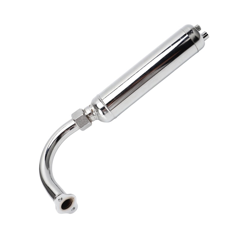 Exhaust Muffler Pipe Motorized Bicycle Engine Muffle Tailpipe Exhaust Pipe