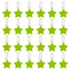 24 Pieces Of Five-Pointed Star Pendants, Reflective Backpack Pendants, Star