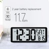 KMMKGG (4.6" Numbers 15 Inch Large Digital Wall Clock Battery