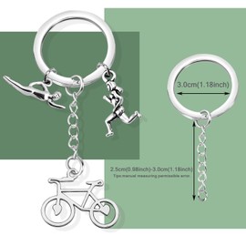 KUIYAI Triathlete Gift Triathlon Gift Triathlete Keychain Athlete Running Swimming Cycling Gift Sport Lover Gift (triathlete kr UK)