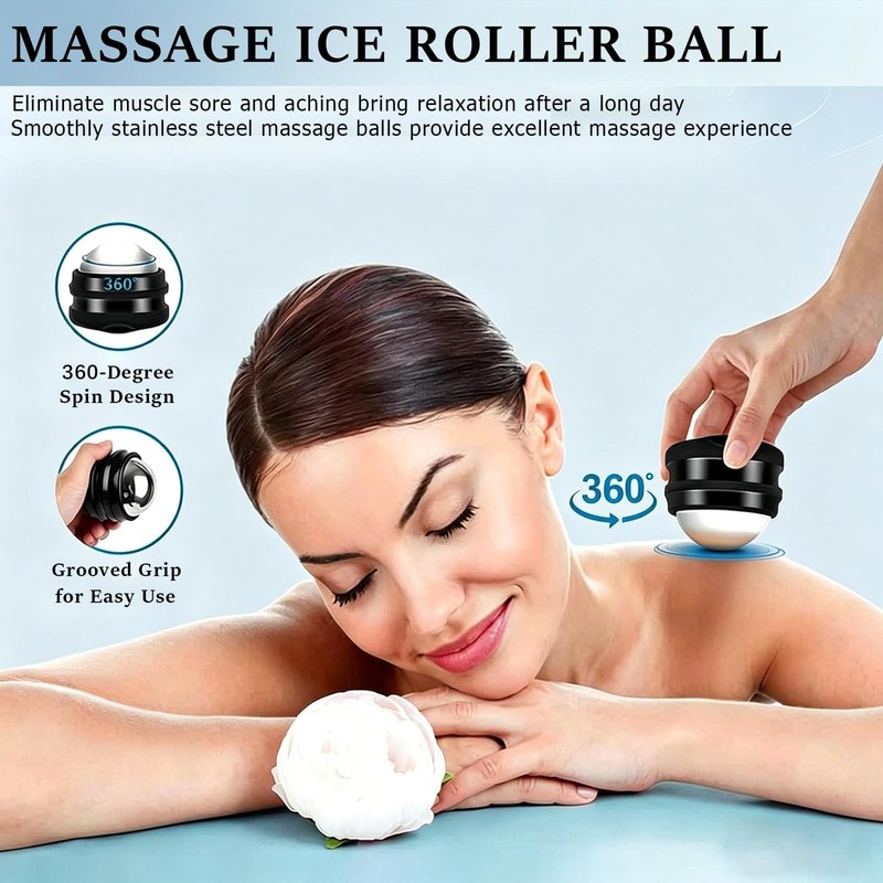 Massage Ice Roller Ball, Roller for Muscles Deep Tissue Cold