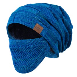 REDESS Beanie Hat for Men and Women Knit Slouchy Thick Skull Cap Winter Warm Hats with Face Cover