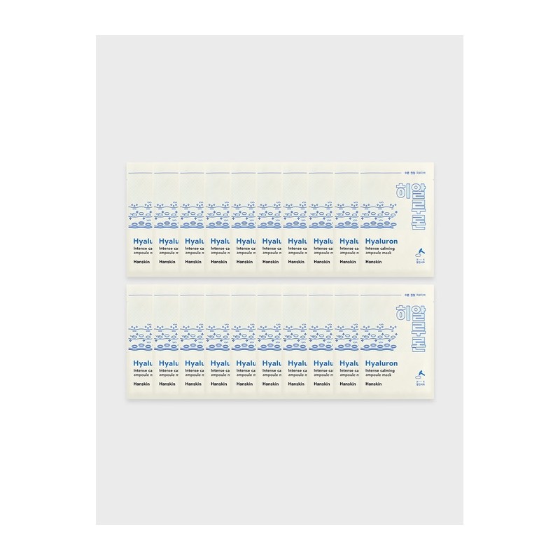 Hanskin Intense Calming Ampoule Mask Pack 23g 20 sheets (Hyaluronic