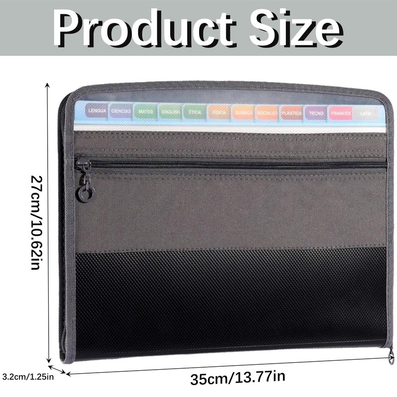 DITK-U 13 Pockets Expanding File Folder A4 Document Wallet Organizer
