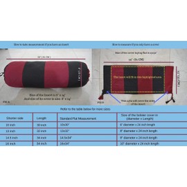 Saffron HANDICRAFTS Cotton 240TC - Bolster Cover Full Round Removable Cover for Neck Roll, Leg Rest,Yoga Practice, Meditation, Bed Sofa Couch (Brown, 6"x24"(15 cm x 60 cm))