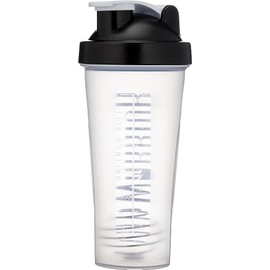Warrior Protein Shaker Bottle, Includes Wire Mixball Blender – 600ml – Perfect for Mixing Powdered Shakes, Clear, BPA Free, Dishwasher Safe