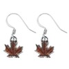 Danforth – Mini Maple Leaf Fall/Autumn Pewter Wire Earrings, 1/2”,