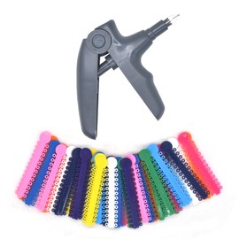 RZJZGZ Ortodoncia ligadura dental y ortodóncia pistola dispensador de ortodoncia anillos ortopédicos elastoméricos ortopédicos bandas de goma (1040 piezas)