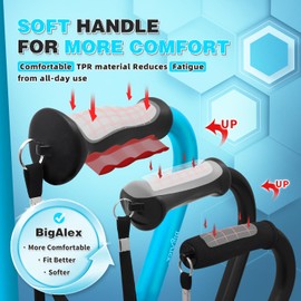 BigAlex Collapsible Walking Cane for Men & Women, Adjustable Stability Stick for Mobility, Heavy Duty, Foldable, Lightweight, Portable Travel Aid with Comfortable Offset Handle for Seniors & Adults