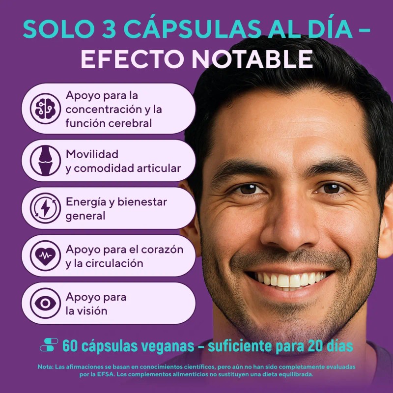 Omega Salmón Suplint 3420 Vitamina Corazón Cerebro Articulaciones Cápsulas Gluten
