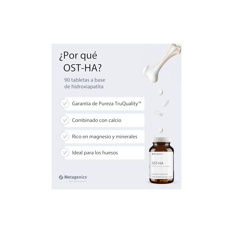 Metagenics Ost Suplemento Alimenticio Hidroxiapatita Microcristalina Hamc Tabletas Calcio Magnesio