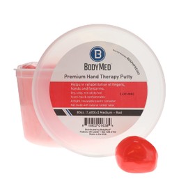 BodyMed Premium Hand Therapy Putty, Red, 80 Oz., Medium, Strengthening Therapy Putty for Physical Rehabilitation