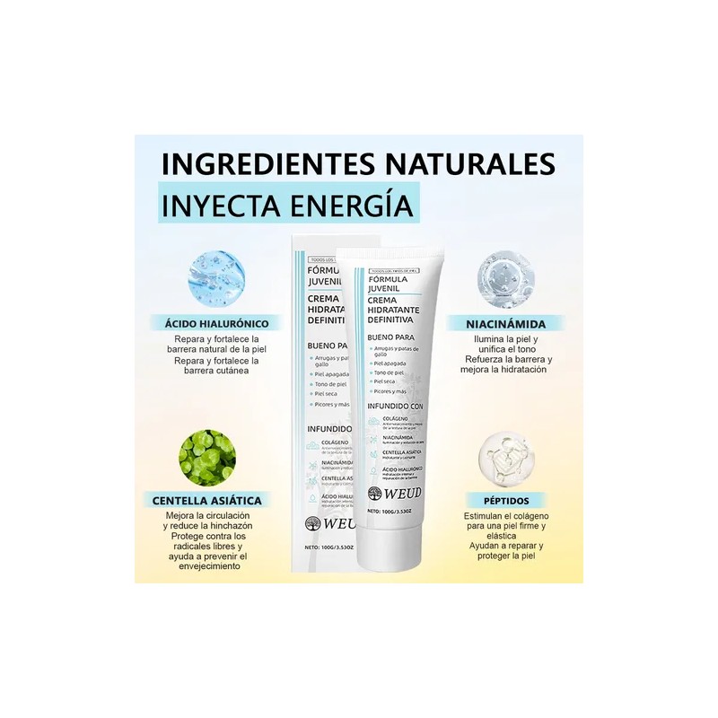 Weud Skincare Reafirm Repara Hidrata Sérum Crema 3pzs