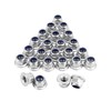 QWORK® 25PCS M6 Lock Nut with Nylon Insert - 304
