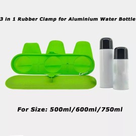 Techtongda 3in1 Silicone Rubber Clamp for Aluminium Water Bottle for Size 500ml/600ml/75