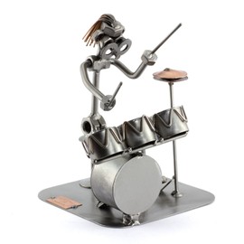 Steelman24 I Nuts and bolts sculpture Drummer With Personal Engraving I Handmade ornaments I I Metal figurine