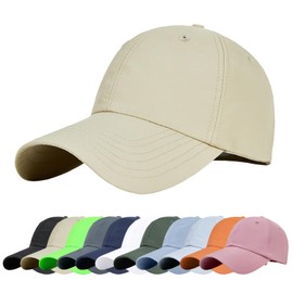 Baynetin Waterproof Golf Baseball Cap, Adjustable Lightweight Soft Breathable Anti UV Outdoor Travel Summer Sun Hat (Khaki)