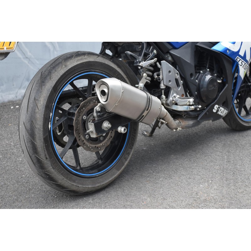 18.5'' Universal Slip-on Exhaust Muffler for Motorcycle ADV ATV UTV,