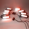 V-SEK Red White LED Strobe Lights Kit - 8PCS 16-LED
