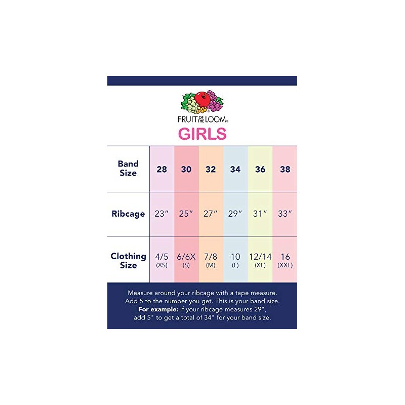 Fruit of the Loom Girls' Spaghetti Strap Sports Bra, Happy
