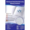 Double Waterproof Fitted Sheet Mattress Protector Non Noisy Breathable Double