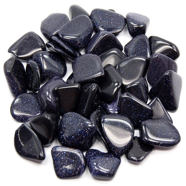 Blue Goldstone Tumbled - Healing Stone - Crystal Healing 20-25mm (5)