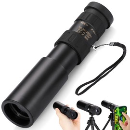 10-30x25 Zoom Monocular Telescope, Portable Monoculars for Adults with BAK4 Prisms & FMC Lens, Compact Waterproof HD Monoculars with Smart Phone Adapter Tripod for Bird Watching Hiking Camping