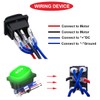 MKBKLLJY 2Pcs Momentary Polarity Reverse Switch Waterproof Control Rocker Toggle