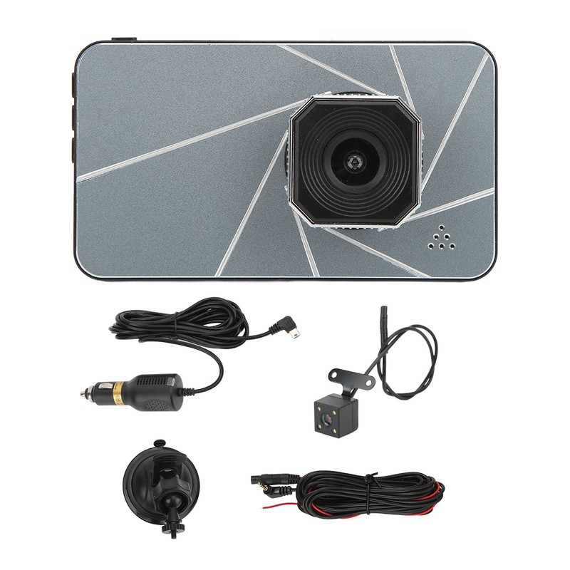 4in Touch Screen Driving Recorder 1080P Dual Dash Cam Night