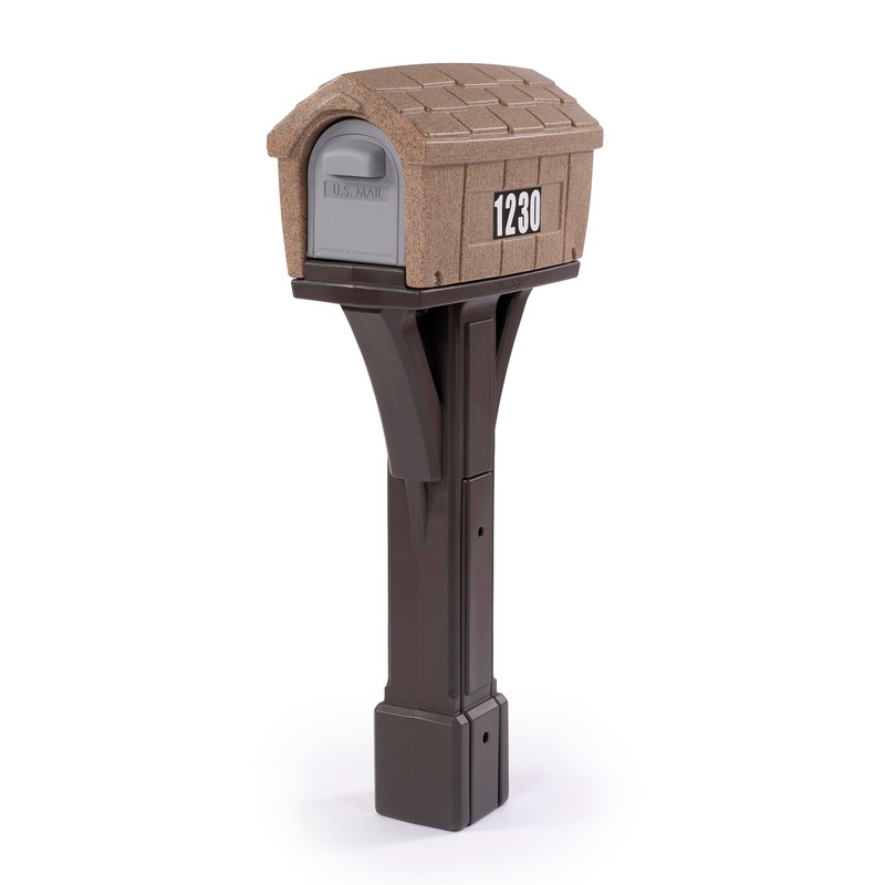 Simplay3 Classic Home Plastic Residential Mailbox & Post Mount Combo
