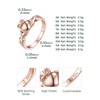 ChicSilver Rose Gold Plated Irish Claddagh Ring for Women Love