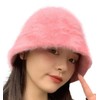 Sleeping Sheep Bucket Hat, Fur Hat, Women's, Bell Hat, Fluffy,
