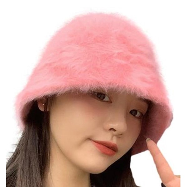 Sleeping Sheep Bucket Hat, Fur Hat, Women's, Bell Hat, Fluffy,