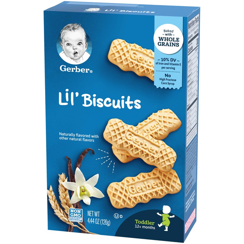 Gerber Lil Biscuits, Baked with Whole Grains, Non-GMO & No