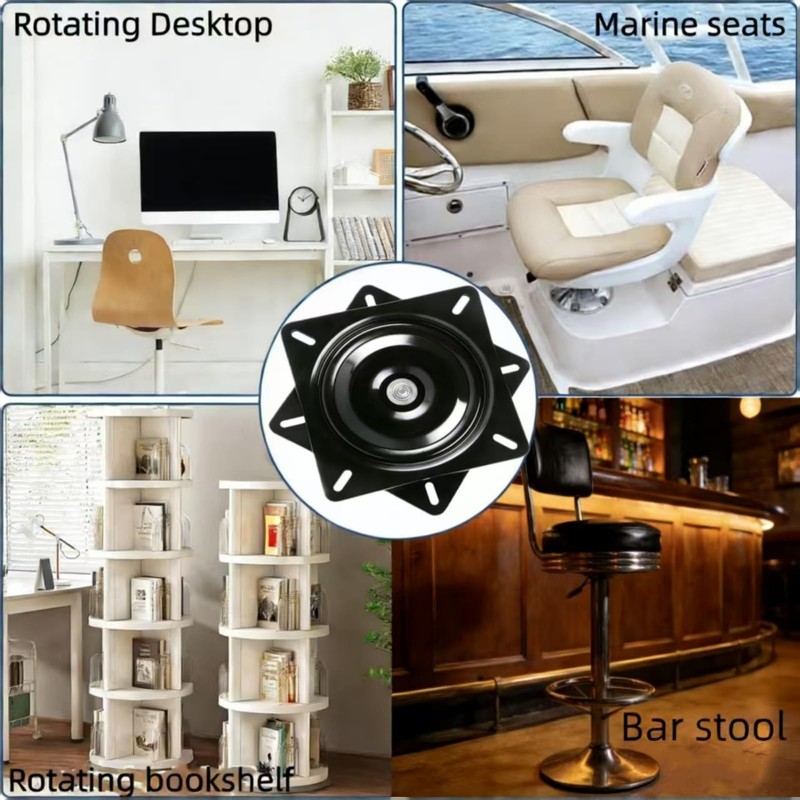 7inch Heavy-Duty Bar Stool Rotating Base Replacement, 360 ° Square
