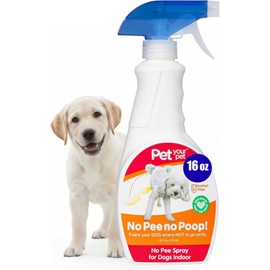 Dog Potty Training Spray No Pee No Poop, 16 Fl Oz, Non Toxic Spray for Dogs Only, Natural Pee Deterrent, Prevents Urine Marking and Pooping, Indoor Outdoor House Training Aid