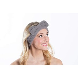 Bella Il Fiore Plush Bow Headband (Gray)