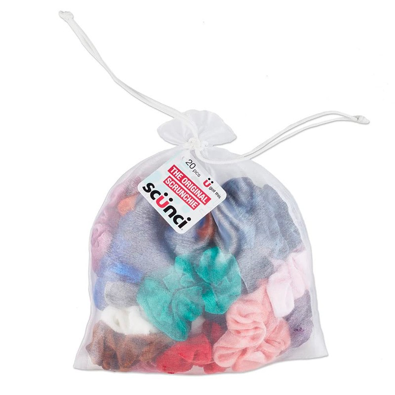 Scunci "The Original" Velvet Scrunchie Hair Ties & Pony Holders,