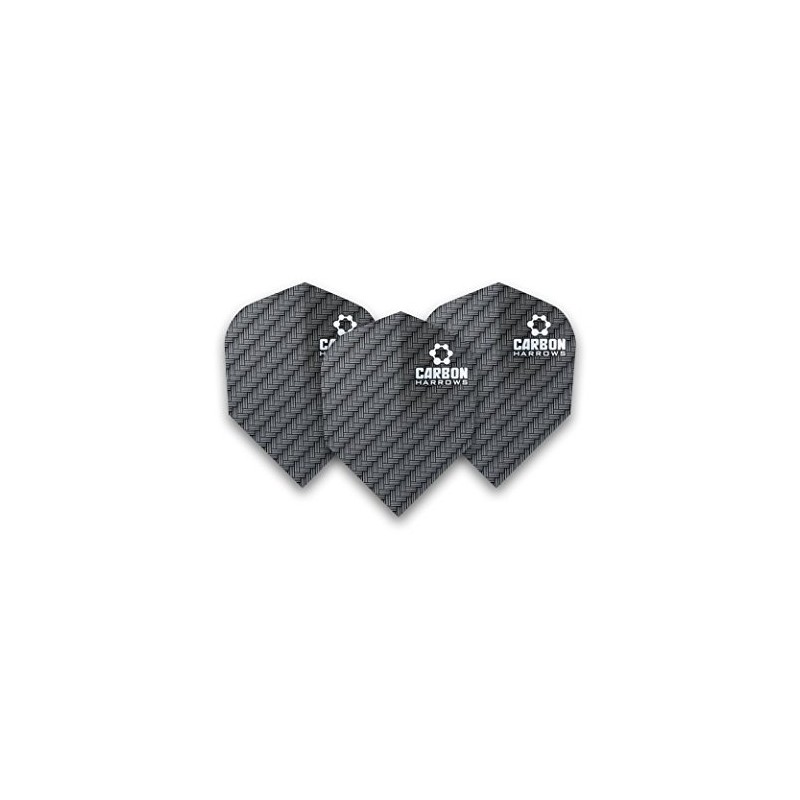F7121 Carbon Black Std Dart Flights 3 Sets per Pack
