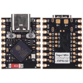 3PCS SuperMini ESP32-S3 Development Board - Arduino & MicroPython Compatible, 2.4GHz Wi-Fi & BLE 5.0, Ultra Low Power Design, Rich Interface for IoT & Wearable Devices, Includes Onboard RGB & Blue LED
