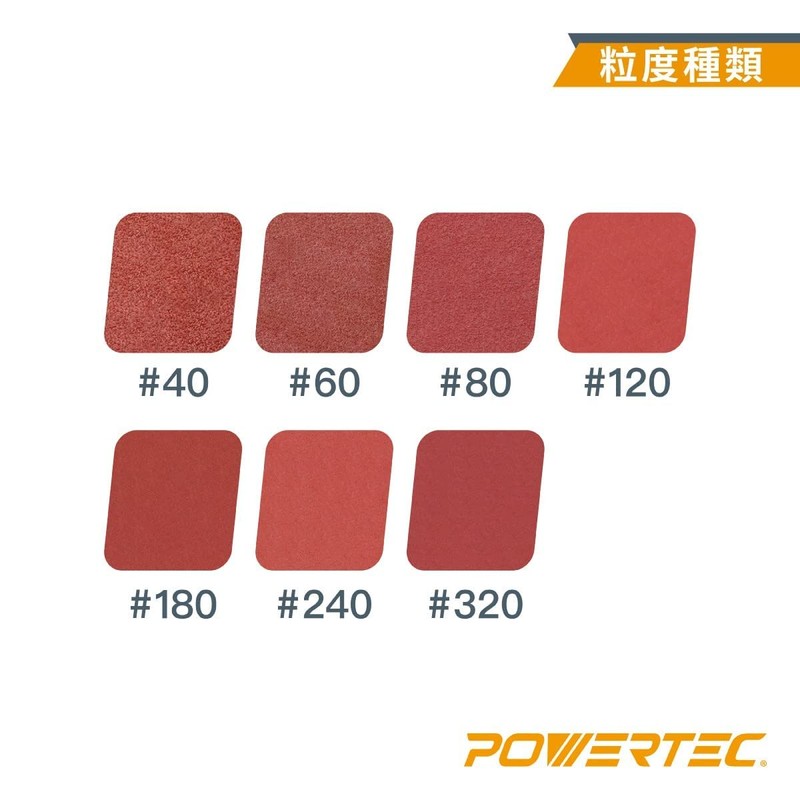 POWERTEC 45012 Round Sanding Paper, Granularity, #120, Outer Diameter 4.9