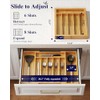 Kitsure X-Large Thickened Silverware Organizer - Expandable Bamboo Kitchen Drawer
