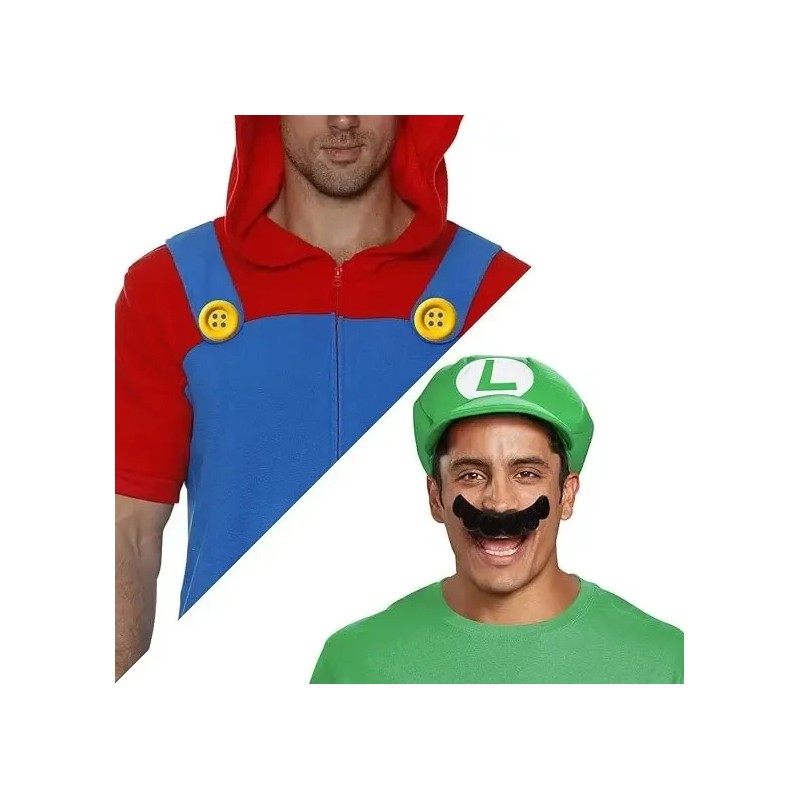 Kit Sombreros AC Mario Bros Luigi Adulto Infantil 6 Piezas
