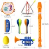 NONZERS Juego de instrumentos musicales para niños, 8 tipos, 10