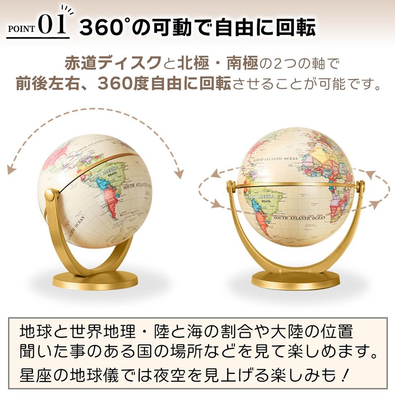 COMEMUGIYA Compact Globe (Antique)