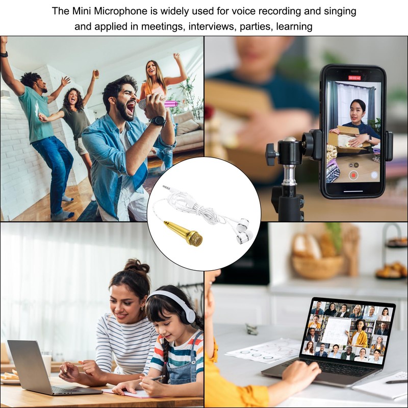 MECCANIXITY Mini Microphone Tiny Microphone Portable Microphone Mini Mic with
